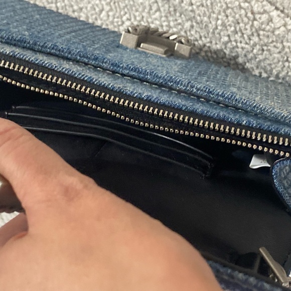 Marc Jacob crystal denim chain wallet - Picture 2 of 4